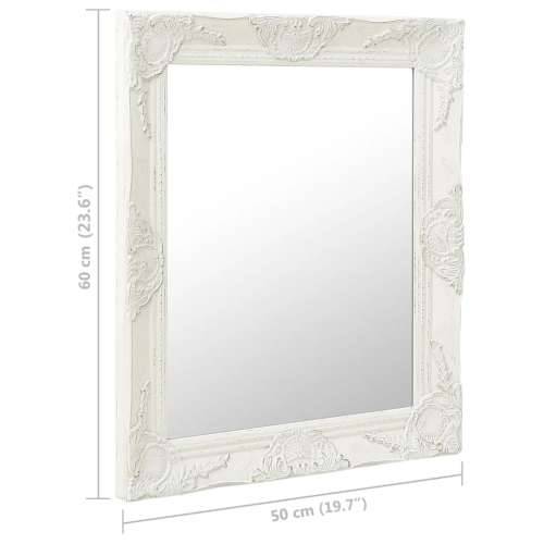Zidno ogledalo u baroknom stilu 50 x 60 cm bijelo - Bijela 50 x 60 cm 1 Cijena