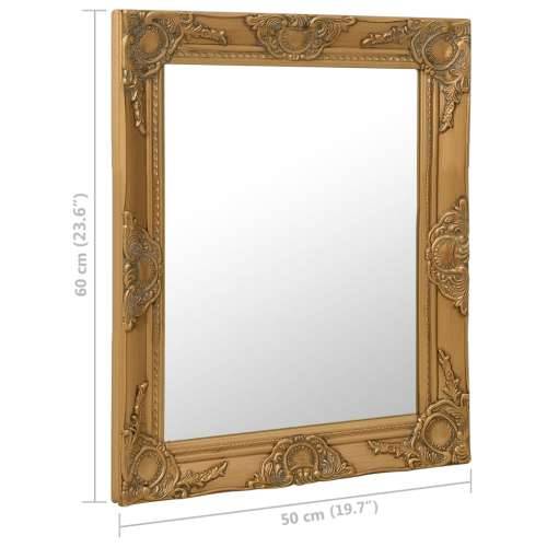 Zidno ogledalo u baroknom stilu 50 x 60 cm zlatno Cijena