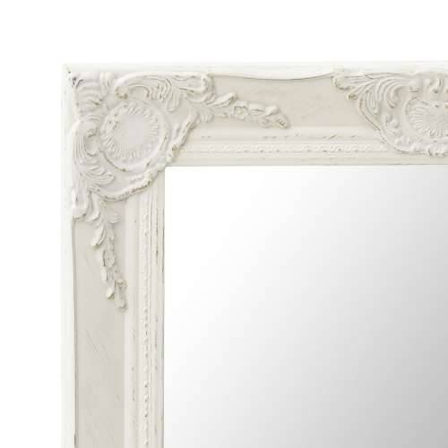 Zidno ogledalo u baroknom stilu 50 x 80 cm bijelo Cijena