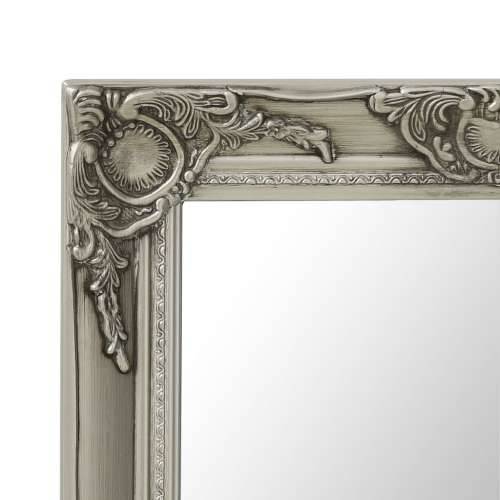 Zidno ogledalo u baroknom stilu 60 x 40 cm srebrno Cijena