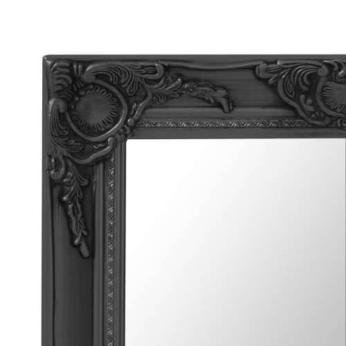 Zidno ogledalo u baroknom stilu 60 x 40 cm crno Cijena