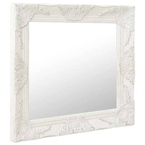Zidno ogledalo u baroknom stilu 60 x 60 cm bijelo Cijena