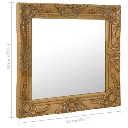 Zidno ogledalo u baroknom stilu 60 x 60 cm zlatno Cijena