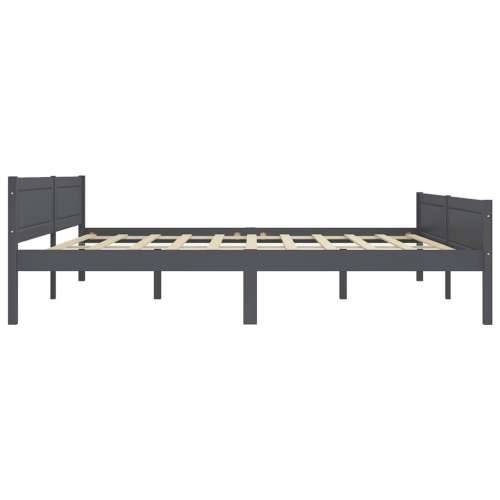 Okvir za krevet od masivne borovine sivi 200 x 200 cm - Siva 200 x 200 cm Cijena