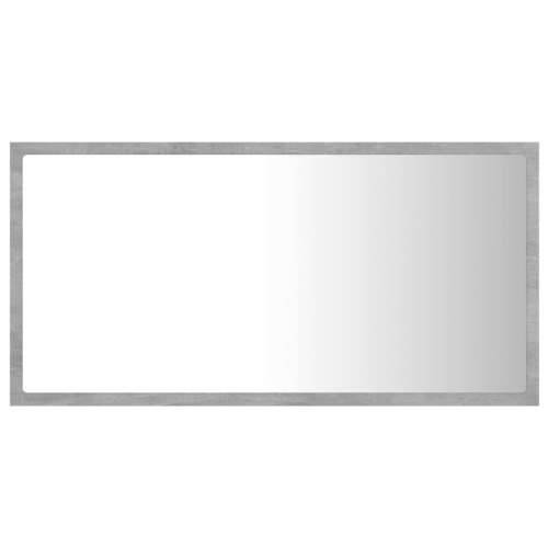 LED kupaonsko ogledalo siva boja betona 80x8,5x37 cm akrilno - Beton siva 1 Cijena