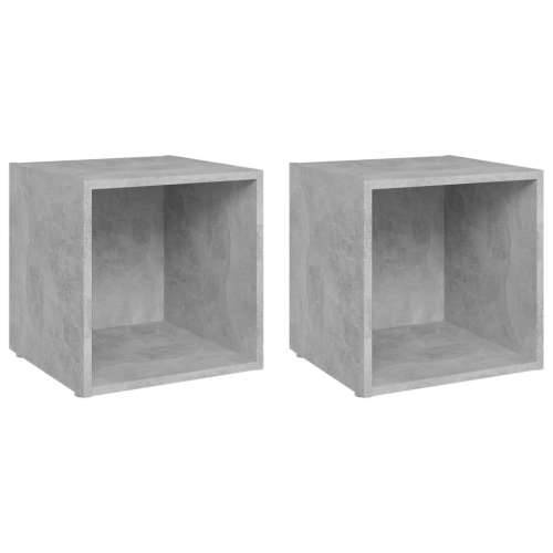 TV ormarići 2 kom boja betona 37 x 35 x 37 cm konstruirano drvo - Beton siva 2 Cijena