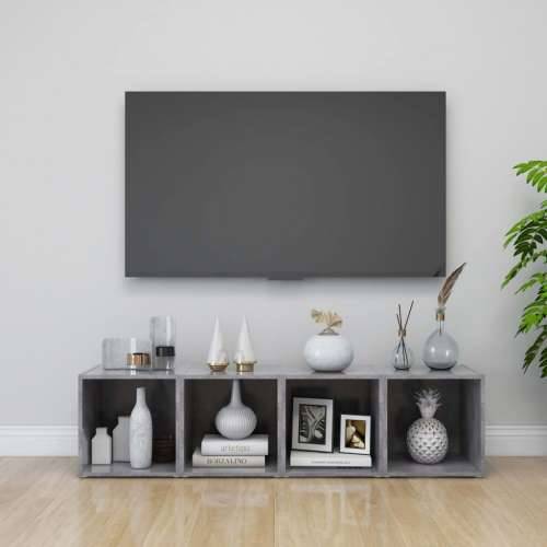 TV ormarići 2 kom boja betona 37 x 35 x 37 cm konstruirano drvo - Beton siva 2 Cijena