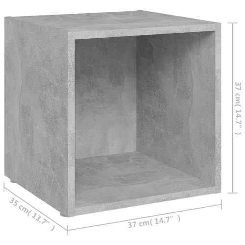 TV ormarići 2 kom boja betona 37 x 35 x 37 cm konstruirano drvo - Beton siva 2 Cijena