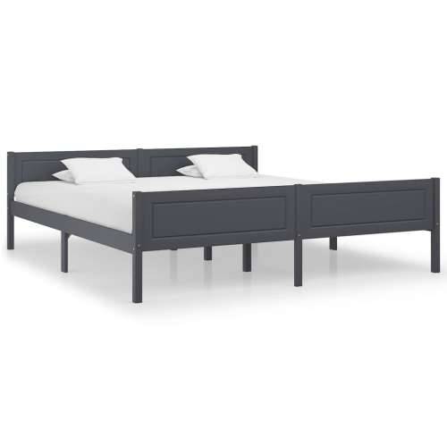 Okvir za krevet od masivne borovine sivi 180 x 200 cm - Siva 180 x 200 cm Cijena