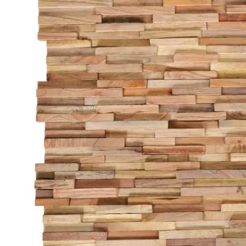 3D ploče za zidne obloge od masivne tikovine 10 kom 1,08 m² - 56 x 20 x 2 cm 10 Cijena