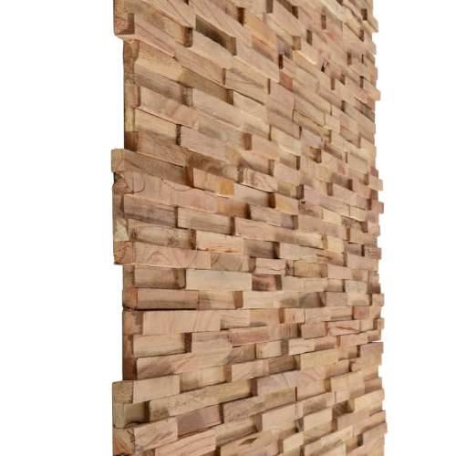 3D ploče za zidne obloge od masivne tikovine 10 kom 1,08 m² - 56 x 20 x 2 cm 10 Cijena
