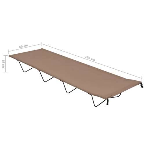 Kreveti za kampiranje 2kom 180x60x19cm tkanina/čelik smeđe-sivi - Sivo-smeđa 2 Cijena