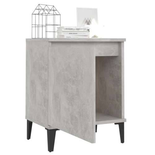 Noćni ormarić s metalnim nogama boja betona 40 x 30 x 50 cm - Beton siva 1 Cijena