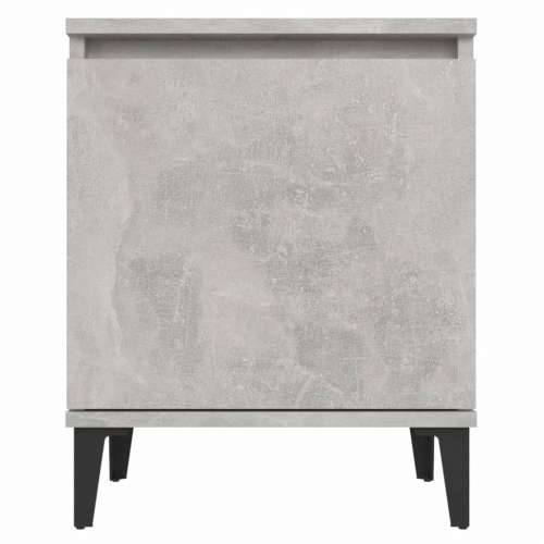 Noćni ormarić s metalnim nogama boja betona 40 x 30 x 50 cm - Beton siva 1 Cijena