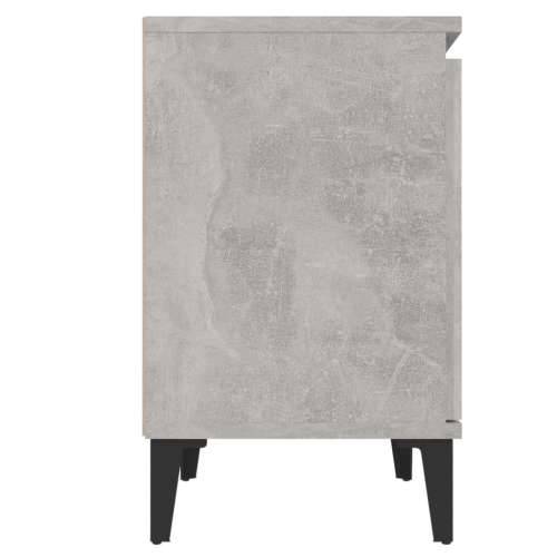 Noćni ormarić s metalnim nogama boja betona 40 x 30 x 50 cm - Beton siva 1 Cijena
