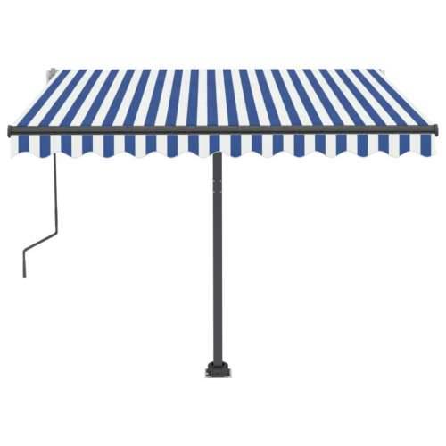 Samostojeća tenda na ručno uvlačenje 300 x 250 cm plavo-bijela Cijena