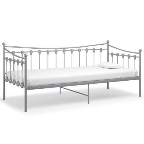 Okvir za krevet na razvlačenje sivi metalni 90 x 200 cm - Siva Cijena