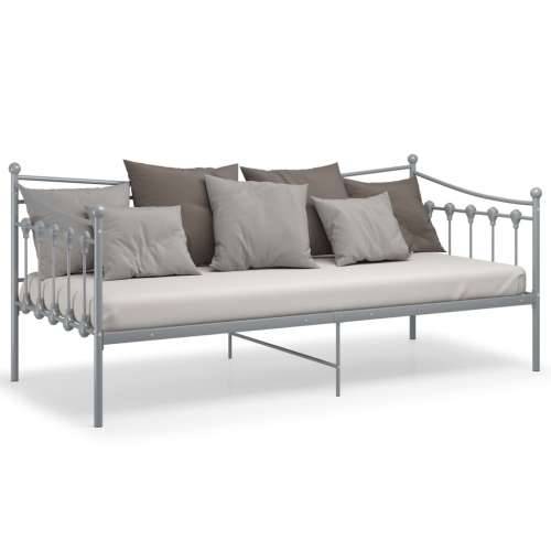 Okvir za krevet na razvlačenje sivi metalni 90 x 200 cm - Siva Cijena
