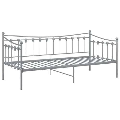 Okvir za krevet na razvlačenje sivi metalni 90 x 200 cm - Siva Cijena