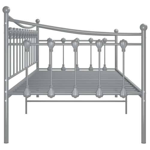 Okvir za krevet na razvlačenje sivi metalni 90 x 200 cm - Siva Cijena