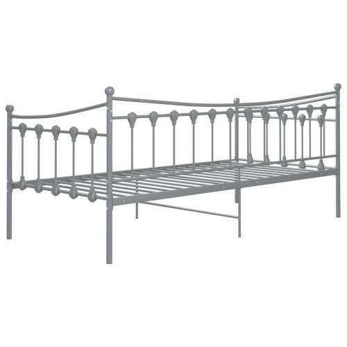 Okvir za krevet na razvlačenje sivi metalni 90 x 200 cm - Siva Cijena