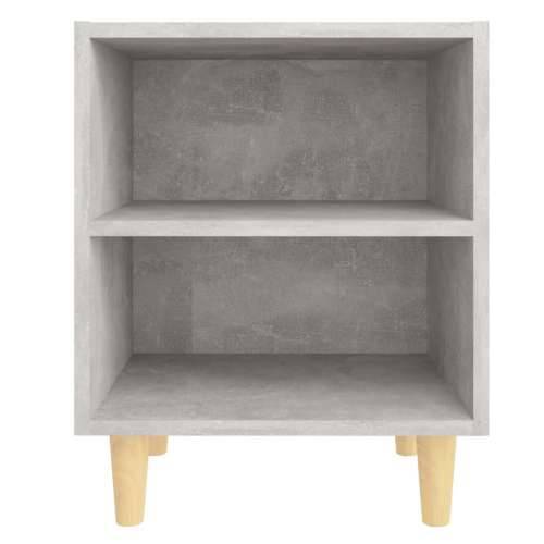 Noćni ormarić s drvenim nogama siva boja betona 40 x 30 x 50 cm - Beton siva 1 Cijena