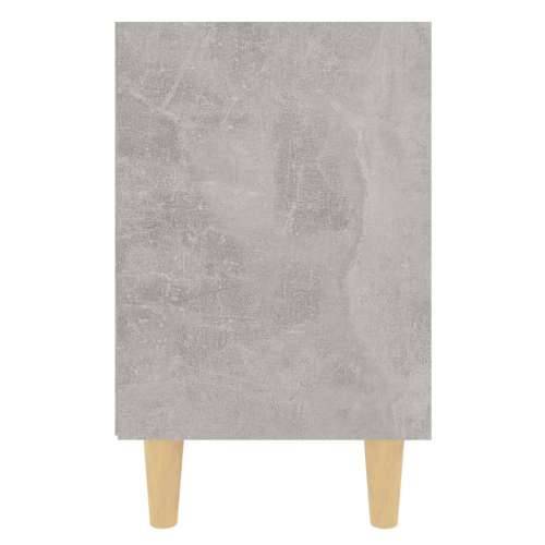 Noćni ormarić s drvenim nogama siva boja betona 40 x 30 x 50 cm - Beton siva 1 Cijena