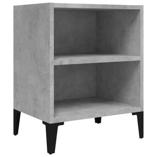 Noćni ormarić s metalnim nogama boja betona 40 x 30 x 50 cm - Beton siva 1 Cijena