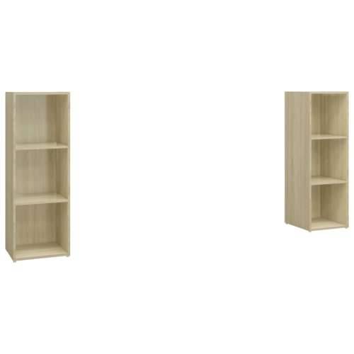 TV ormarići 2 kom boja hrasta 107x35x37 cm konstruirano drvo - sonoma hrast 2 37 cm 107 cm Cijena