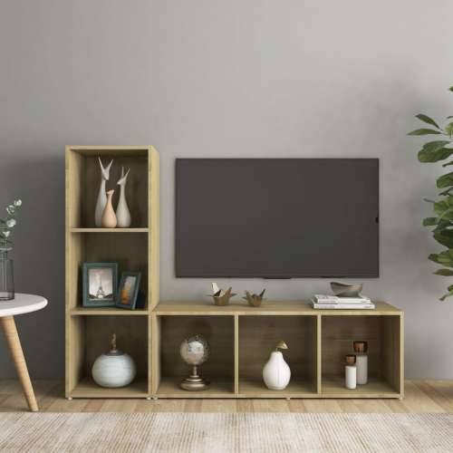TV ormarići 2 kom boja hrasta 107x35x37 cm konstruirano drvo - sonoma hrast 107 x 35 x 37 cm 1 Cijena