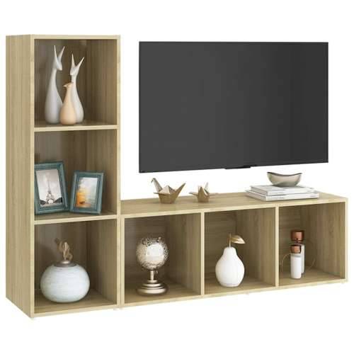 TV ormarići 2 kom boja hrasta 107x35x37 cm konstruirano drvo - sonoma hrast 107 x 35 x 37 cm 1 Cijena