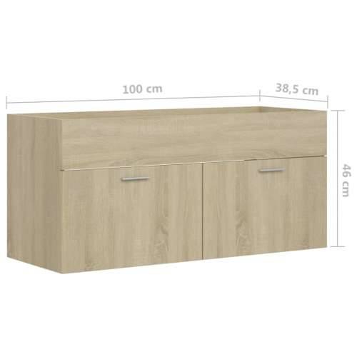 Ormarić za Lavabo - Umivaonik boja hrasta sonome 100x38,5x46 cm drveni - sonoma hrast 100 x 38.5 x 46 cm 1 Cijena