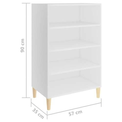 Komoda bijela 57 x 35 x 90 cm od konstruiranog drva - Bijela 1 Cijena
