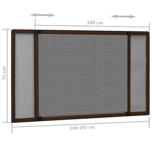 Proširivi zaslon protiv insekata smeđi (100 - 193) x 75 cm Smeđa 193 x 75 cm Cijena