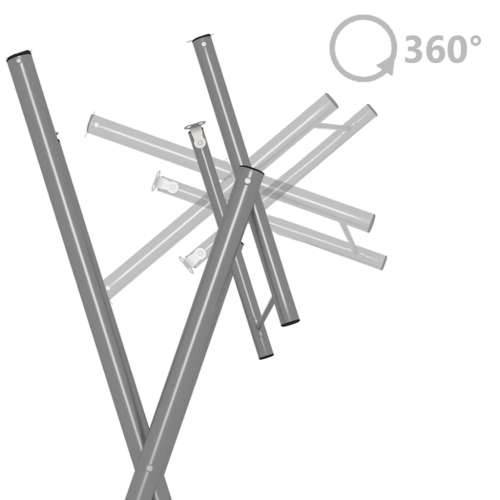 Sklopive noge za barski stol srebrne 45x53x108 cm čelične - 1 Cijena