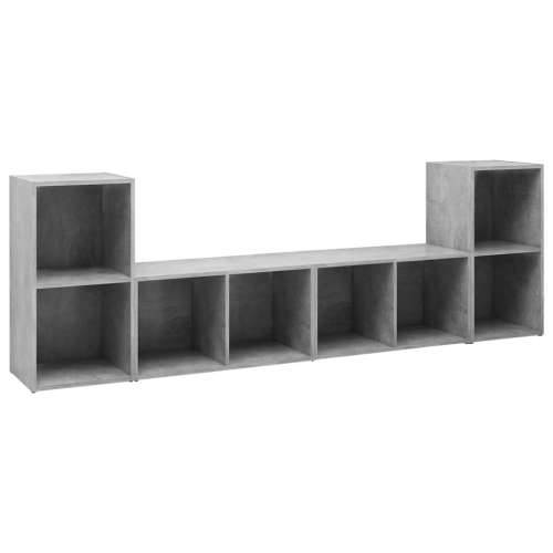 TV ormarići 4 kom boja betona 72x35x36,5 cm konstruirano drvo - Beton siva 4 Cijena