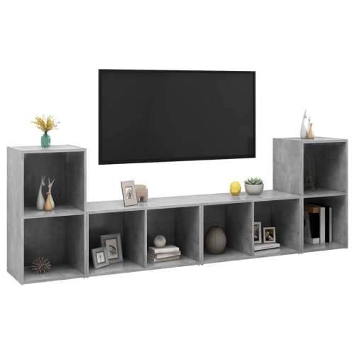 TV ormarići 4 kom boja betona 72x35x36,5 cm konstruirano drvo - Beton siva 4 Cijena