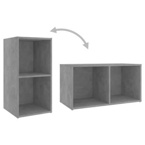 TV ormarići 4 kom boja betona 72x35x36,5 cm konstruirano drvo - Beton siva 4 Cijena