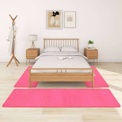 Tepisi za spavaću sobu čupavi s visokim vlaknima 3kom ružičasti Cijena