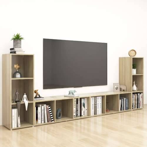 TV ormarići 4 kom boja hrasta 107x35x37 cm konstruirano drvo - sonoma hrast 4 Cijena