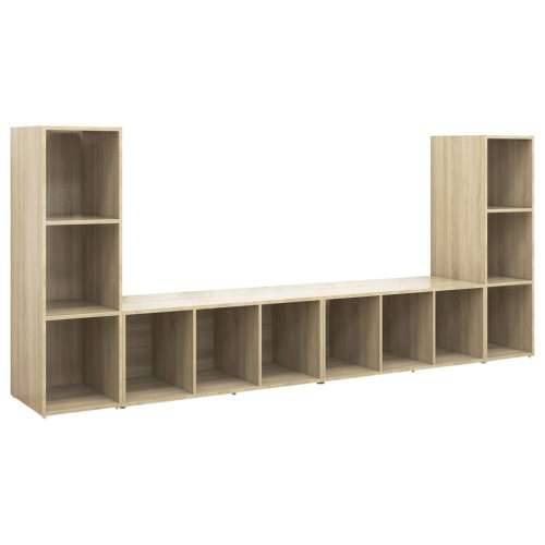 TV ormarići 4 kom boja hrasta 107x35x37 cm konstruirano drvo - sonoma hrast 4 Cijena