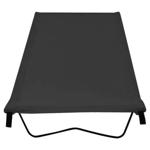Krevet za kampiranje 180 x 60 x 19 cm od tkanine i čelika crni - Crna 1 Cijena