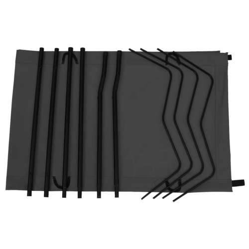 Krevet za kampiranje 180 x 60 x 19 cm od tkanine i čelika crni - Crna 1 Cijena