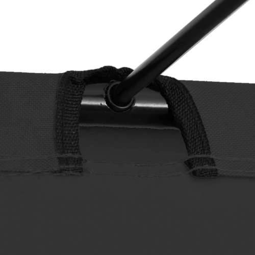 Krevet za kampiranje 180 x 60 x 19 cm od tkanine i čelika crni - Crna 1 Cijena