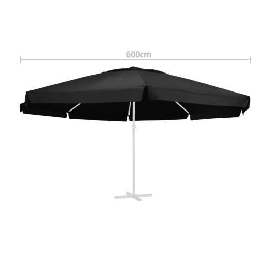 Zamjenska tkanina za vrtni suncobran crna 600 cm - Crna Φ 600 cm Cijena