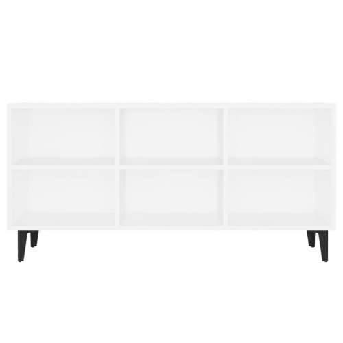 TV ormarić s metalnim nogama bijeli 103,5 x 30 x 50 cm - Bijela 1 103.5 cm Cijena