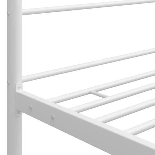 Okvir za krevet s nadstrešnicom bijeli metalni 90 x 200 cm - Bijela 90 x 200 cm Cijena