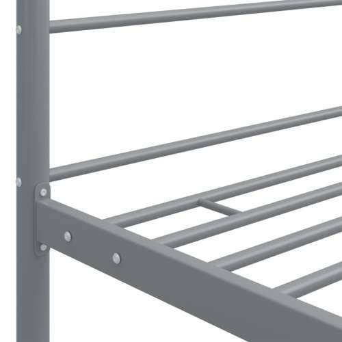 Okvir za krevet s nadstrešnicom sivi metalni 90 x 200 cm - Siva 90 x 200 cm Cijena
