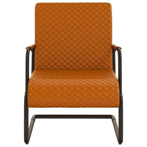 Konzolna stolica od umjetne kože smeđa Cijena