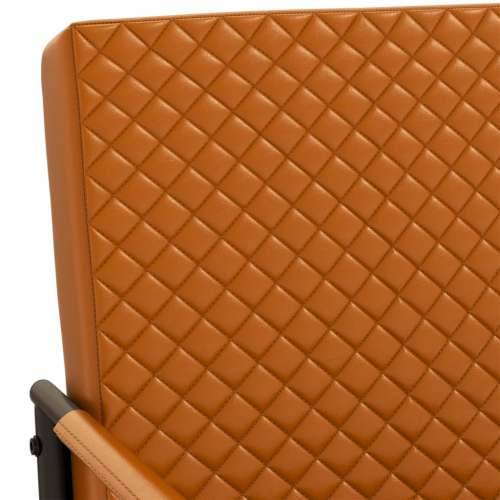 Konzolna stolica od umjetne kože smeđa Cijena
